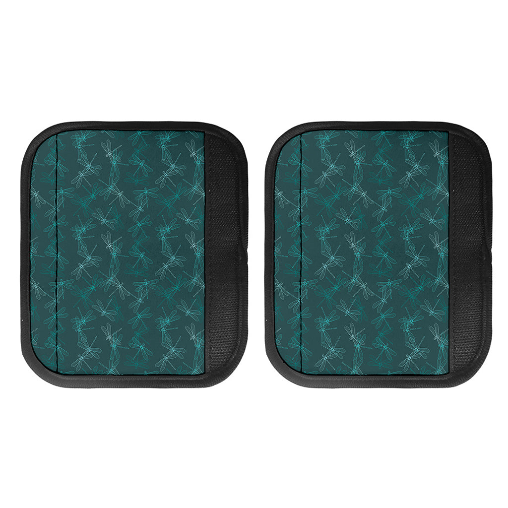 Turquoise Dragonfly Pattern Print Handle Covers