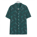 Turquoise Dragonfly Pattern Print Hawaiian Shirt