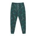 Turquoise Dragonfly Pattern Print Jogger Pants