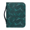Turquoise Dragonfly Pattern Print Leather Bible Cover
