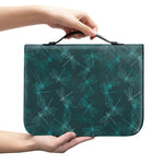 Turquoise Dragonfly Pattern Print Leather Bible Cover