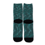 Turquoise Dragonfly Pattern Print Long Socks