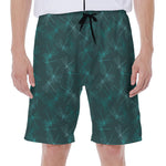 Turquoise Dragonfly Pattern Print Men's Beach Shorts