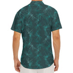 Turquoise Dragonfly Pattern Print Men's Deep V-Neck Shirt