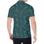 Turquoise Dragonfly Pattern Print Men's Shirt