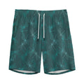 Turquoise Dragonfly Pattern Print Men's Athletic Shorts