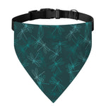 Turquoise Dragonfly Pattern Print Over The Collar Dog Bandana