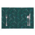 Turquoise Dragonfly Pattern Print Placemat