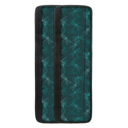 Turquoise Dragonfly Pattern Print Refrigerator Handle Covers