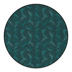 Turquoise Dragonfly Pattern Print Round Floor Mat