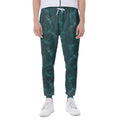 Turquoise Dragonfly Pattern Print Joggers