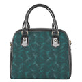 Turquoise Dragonfly Pattern Print Shoulder Handbag