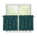 Turquoise Dragonfly Pattern Print Tier Curtains