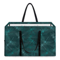 Turquoise Dragonfly Pattern Print Utility Tote Bag