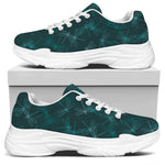Turquoise Dragonfly Pattern Print White Chunky Shoes