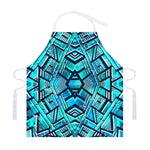 Turquoise Ethnic Aztec Trippy Print Adjustable Apron