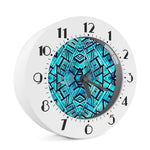 Turquoise Ethnic Aztec Trippy Print Alarm Clock