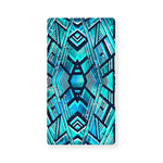 Turquoise Ethnic Aztec Trippy Print Baby Crib Sheet