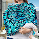 Turquoise Ethnic Aztec Trippy Print Baby Seat Cover
