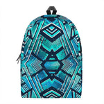 Turquoise Ethnic Aztec Trippy Print Backpack