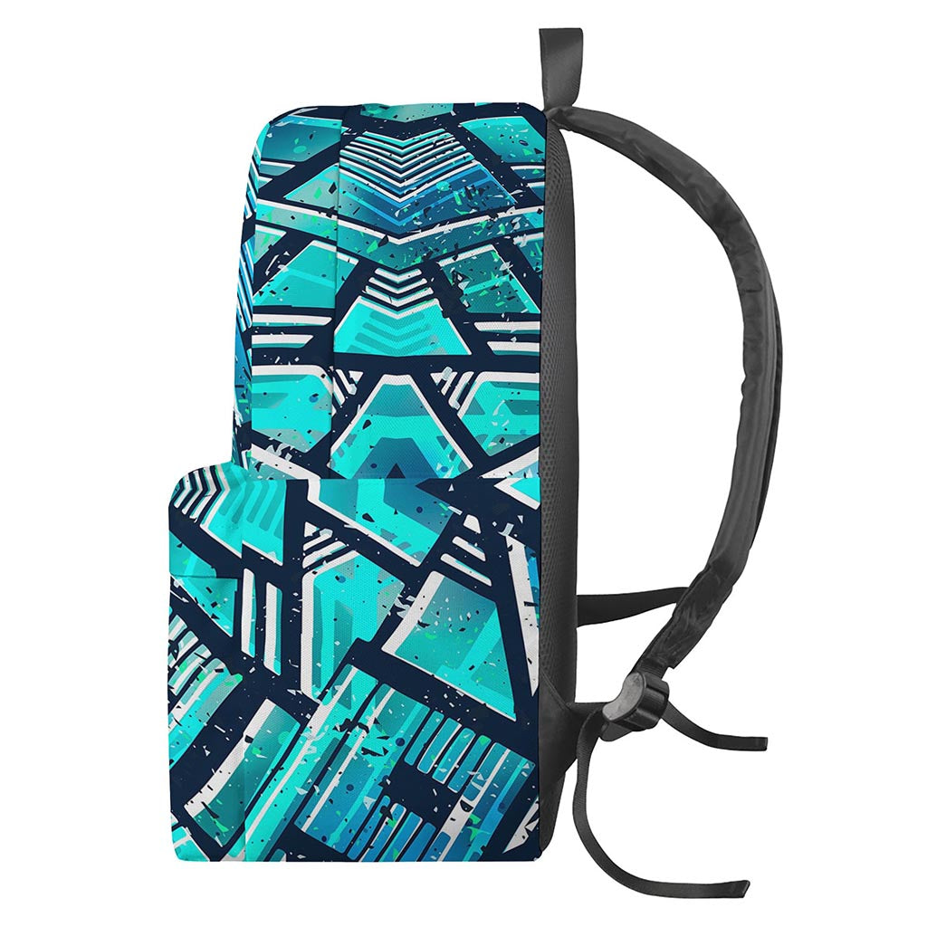 Turquoise Ethnic Aztec Trippy Print Backpack