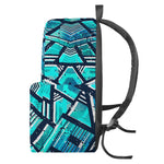Turquoise Ethnic Aztec Trippy Print Backpack