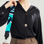 Turquoise Ethnic Aztec Trippy Print Bag Strap