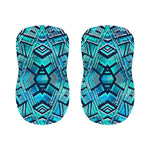 Turquoise Ethnic Aztec Trippy Print Bar Stool Covers