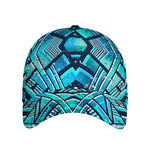 Turquoise Ethnic Aztec Trippy Print Baseball Cap