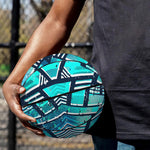 Turquoise Ethnic Aztec Trippy Print Basketball