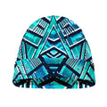 Turquoise Ethnic Aztec Trippy Print Beanie