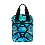 Turquoise Ethnic Aztec Trippy Print Bible Tote Bag