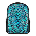 Turquoise Ethnic Aztec Trippy Print Casual Backpack