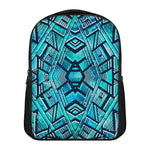 Turquoise Ethnic Aztec Trippy Print Casual Backpack