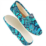 Turquoise Ethnic Aztec Trippy Print Casual Shoes