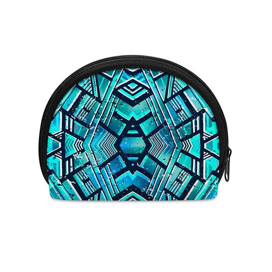 Turquoise Ethnic Aztec Trippy Print Coin Purse