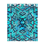 Turquoise Ethnic Aztec Trippy Print Curtain