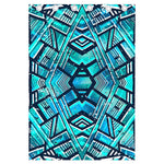 Turquoise Ethnic Aztec Trippy Print Curtain