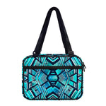 Turquoise Ethnic Aztec Trippy Print Double Strap Bible Bag