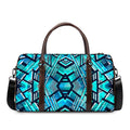 Turquoise Ethnic Aztec Trippy Print Duffel Bag