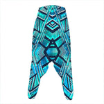 Turquoise Ethnic Aztec Trippy Print Hammer Pants