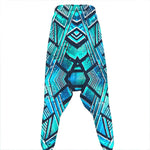 Turquoise Ethnic Aztec Trippy Print Hammer Pants
