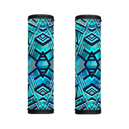 Turquoise Ethnic Aztec Trippy Print Handle Covers