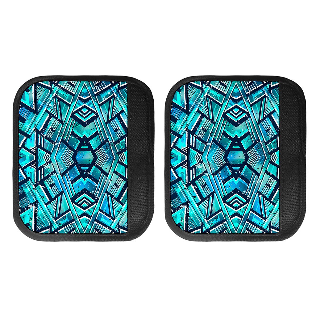 Turquoise Ethnic Aztec Trippy Print Handle Covers