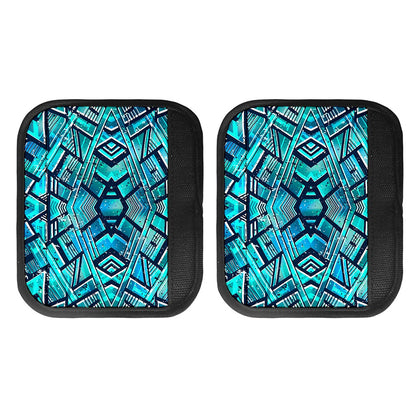 Turquoise Ethnic Aztec Trippy Print Handle Covers