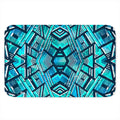 Turquoise Ethnic Aztec Trippy Print Indoor Door Mat