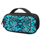 Turquoise Ethnic Aztec Trippy Print Insulin Cooler Travel Case