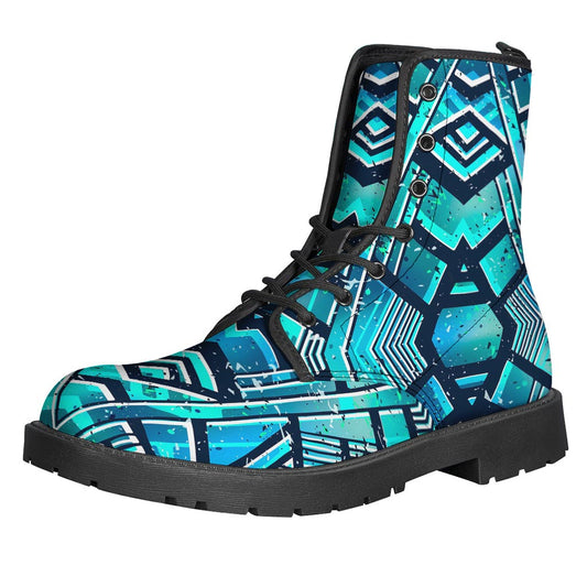 Turquoise Ethnic Aztec Trippy Print Backpack