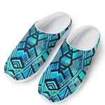 Turquoise Ethnic Aztec Trippy Print Mesh Casual Shoes