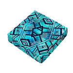 Turquoise Ethnic Aztec Trippy Print Outdoor Seat Cushion Cover